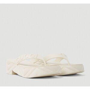 NEW WOMEN'S THONG PLATFORM SANDALS SHOES SZ 41 White